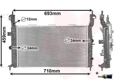 Handler.Part Radiator, engine cooling VAN WEZEL 37002582 1