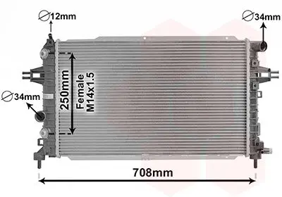 Handler.Part Radiator, engine cooling VAN WEZEL 37002625 1