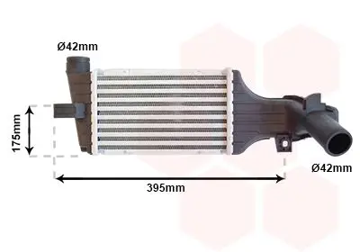 Handler.Part Intercooler, charger VAN WEZEL 37004374 1