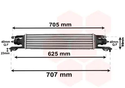 Handler.Part Intercooler, charger VAN WEZEL 37004420 1