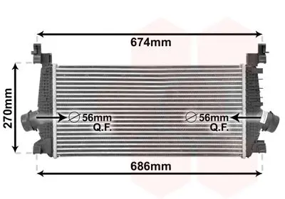 Handler.Part Intercooler, charger VAN WEZEL 37004548 1