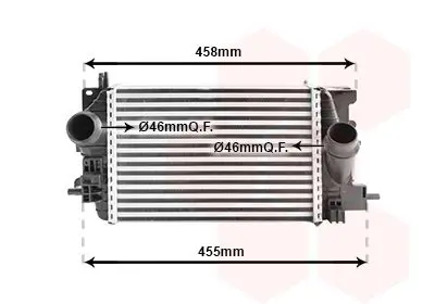 Handler.Part Intercooler, charger VAN WEZEL 37004575 1