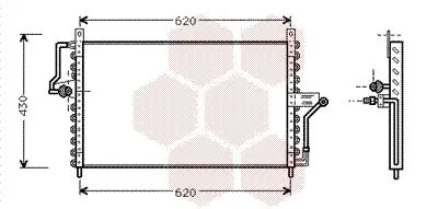 Handler.Part Condenser, air conditioning VAN WEZEL 37005223 1