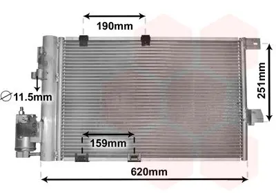 Handler.Part Condenser, air conditioning VAN WEZEL 37005251 1