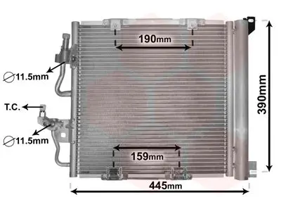 Handler.Part Condenser, air conditioning VAN WEZEL 37005368 1