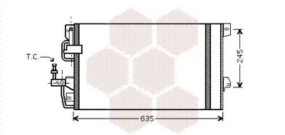 Handler.Part Condenser, air conditioning VAN WEZEL 37005390 1