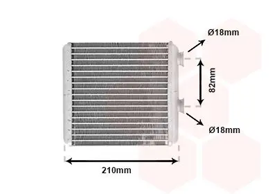 Handler.Part Heat exchanger, interior heating VAN WEZEL 37006353 1