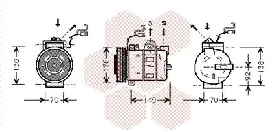 Handler.Part Compressor, air conditioning VAN WEZEL 3700K327 1