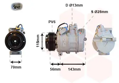 Handler.Part Compressor, air conditioning VAN WEZEL 3700K357 1