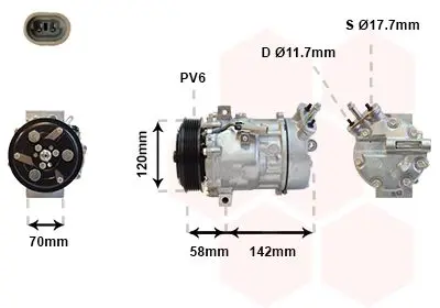 Handler.Part Compressor, air conditioning VAN WEZEL 3700K448 1