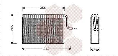 Handler.Part Evaporator, air conditioning VAN WEZEL 3700V171 1