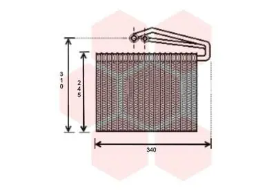 Handler.Part Evaporator, air conditioning VAN WEZEL 3700V400 1