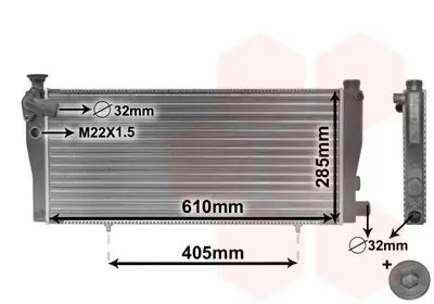 Handler.Part Radiator, engine cooling VAN WEZEL 40002099 1