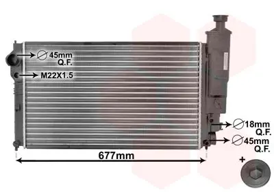 Handler.Part Radiator, engine cooling VAN WEZEL 40002131 1