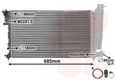 Handler.Part Radiator, engine cooling VAN WEZEL 40002140 1