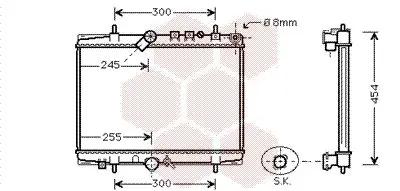 Handler.Part Radiator, engine cooling VAN WEZEL 40002202 1