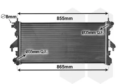 Handler.Part Radiator, engine cooling VAN WEZEL 40002308 1