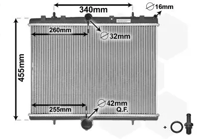 Handler.Part Radiator, engine cooling VAN WEZEL 40002314 1