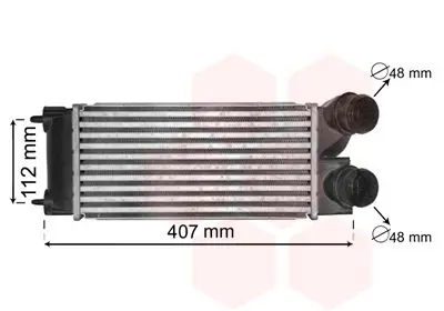 Handler.Part Intercooler, charger VAN WEZEL 40004332 1