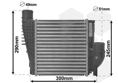 Handler.Part Intercooler, charger VAN WEZEL 40004385 1