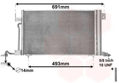 Handler.Part Condenser, air conditioning VAN WEZEL 40005186 1