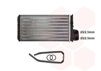 Handler.Part Heat exchanger, interior heating VAN WEZEL 40006015 1