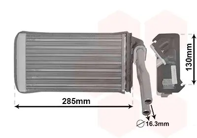 Handler.Part Heat exchanger, interior heating VAN WEZEL 40006340 1