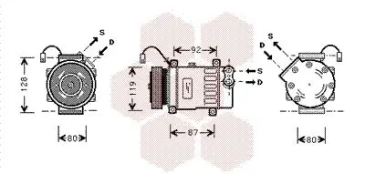 Handler.Part Compressor, air conditioning VAN WEZEL 4000K036 1