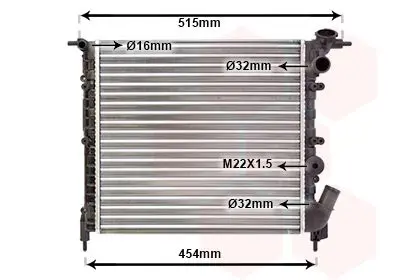 Handler.Part Radiator, engine cooling VAN WEZEL 43002041 1