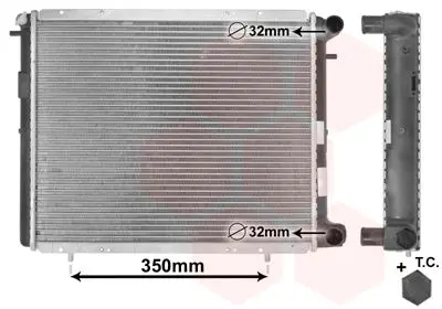 Handler.Part Radiator, engine cooling VAN WEZEL 43002045 1