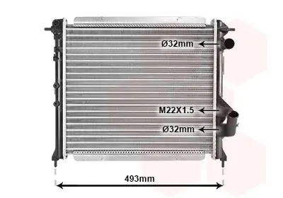 Handler.Part Radiator, engine cooling VAN WEZEL 43002133 1