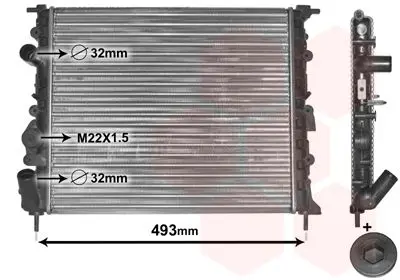 Handler.Part Radiator, engine cooling VAN WEZEL 43002197 1