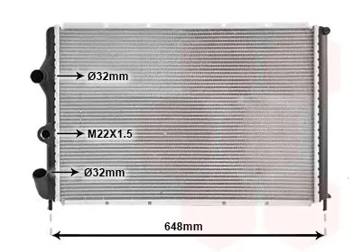 Handler.Part Radiator, engine cooling VAN WEZEL 43002203 1