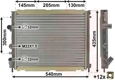 Handler.Part Radiator, engine cooling VAN WEZEL 43002267 1