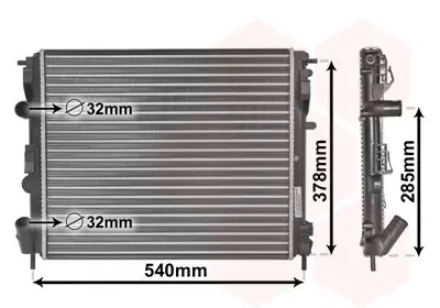 Handler.Part Radiator, engine cooling VAN WEZEL 43002269 1