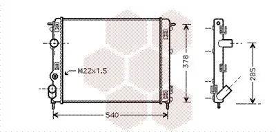 Handler.Part Radiator, engine cooling VAN WEZEL 43002302 1