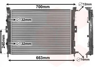 Handler.Part Radiator, engine cooling VAN WEZEL 43002306 1