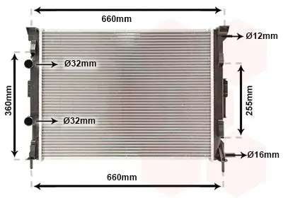 Handler.Part Radiator, engine cooling VAN WEZEL 43002308 1