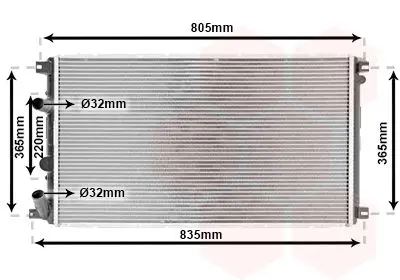 Handler.Part Radiator, engine cooling VAN WEZEL 43002361 1