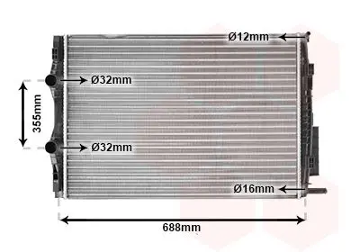 Handler.Part Radiator, engine cooling VAN WEZEL 43002387 1