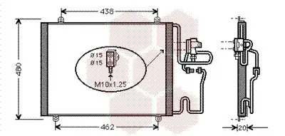 Handler.Part Condenser, air conditioning VAN WEZEL 43005204 1