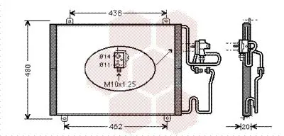 Handler.Part Condenser, air conditioning VAN WEZEL 43005246 1