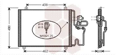 Handler.Part Condenser, air conditioning VAN WEZEL 43005247 1