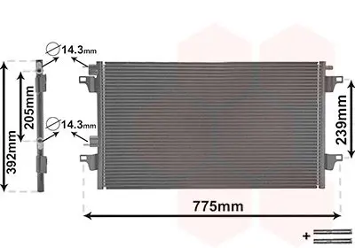 Handler.Part Condenser, air conditioning VAN WEZEL 43005280 1