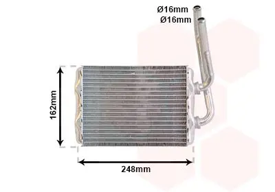 Handler.Part Heat exchanger, interior heating VAN WEZEL 43006220 1