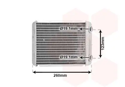 Handler.Part Heat exchanger, interior heating VAN WEZEL 43006344 1