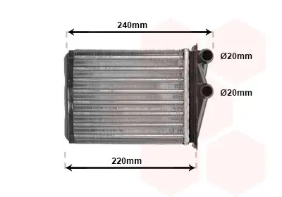 Handler.Part Heat exchanger, interior heating VAN WEZEL 43006380 1