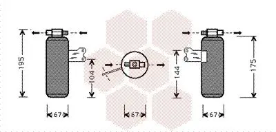 Handler.Part Dryer, air conditioning VAN WEZEL 4300D027 1