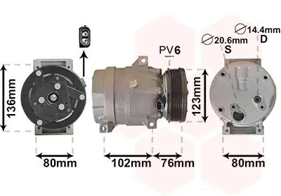 Handler.Part Compressor, air conditioning VAN WEZEL 4300K069 1