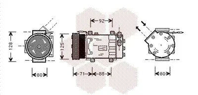 Handler.Part Compressor, air conditioning VAN WEZEL 4300K127 1